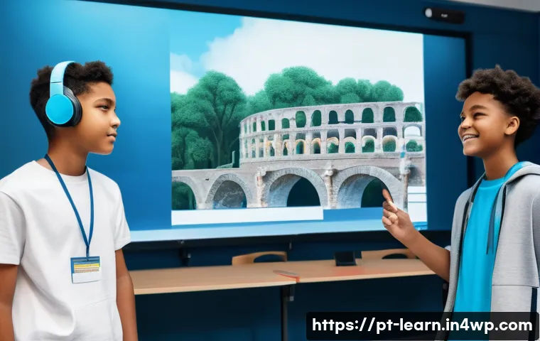 혼합현실 교육과 전통 교육의 비교 - **Prompt 1: Immersive History Lesson in Mixed Reality**
    "A vibrant, diverse group of three teena...